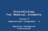 Uroradiology For Medical Students Lesson 8 Computerized Tomography – 2 American Urological Association.