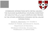 HYDROGEN INTERACTION WITH METAL HALIDES: THE NUCLEAR QUADRUPOLE COUPLING CONSTANT OF GOLD IN THE p-H 2 -AuCl COMPLEX AND TRENDS IN THE OTHER HYDROGEN-COINAGE.