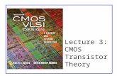 Lecture 3: CMOS Transistor Theory. CMOS VLSI DesignCMOS VLSI Design 4th Ed. 3: CMOS Transistor Theory2 Outline  Introduction  MOS Capacitor  nMOS I-V.