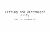 Lifting and Biorthogonality Ref: SIGGRAPH 95. Projection Operator Def: The approximated function in the subspace is obtained by the “projection operator”