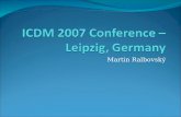 Martin Ralbovský. Introduction ICDM = Industrial Conference on Data Mining (not international) Held annually in Leipzig, Germany Organized by IBAI – Institute.