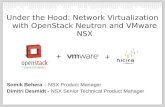 + + Under the Hood: Network Virtualization with OpenStack Neutron and VMware NSX Somik Behera – NSX Product Manager Dimitri Desmidt - NSX Senior Technical.