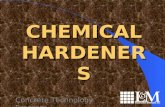 CHEMICAL HARDENERS Concrete Technology Program. Purpose... To react chemically with free lime and calcium carbonate to form a dense, durable, dustproof.