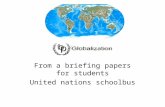 From a briefing papers for students United nations schoolbus.