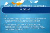 Sun’s Energy/Ocean Currents & Wind 8.10 The student knows that climactic interactions exist among Earth, ocean, and weather systems. The student is expected.