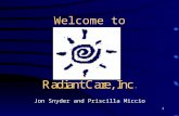 1 Welcome to Jon Snyder and Priscilla Miccio. 2 Purchase Orders The Purchasing Department receives the orders from either the HR department or Marketing.