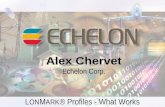 L ON M ARK ® Profiles - What Works Alex Chervet Echelon Corp.