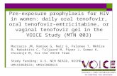 Pre-exposure prophylaxis for HIV in women: daily oral tenofovir, oral tenofovir- emtricitabine, or vaginal tenofovir gel in the VOICE Study (MTN 003) Marrazzo.