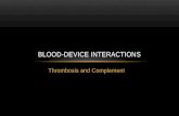 Thrombosis and Complement BLOOD-DEVICE INTERACTIONS.