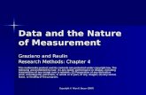 Copyright © Allyn & Bacon (2007) Data and the Nature of Measurement Graziano and Raulin Research Methods: Chapter 4 This multimedia product and its contents.