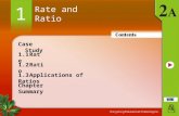 Rate and Ratio 1 1.1Rate 1.2Ratio 1.3Applications of Ratios Case Study Chapter Summary.
