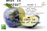 Grade 4 Curriculum Support Specialists: Mary Tweedy Noreyda Casañas Dan Gangeri Instructional Science Supervisor: Dr. Millard Lightburn What is Energy?
