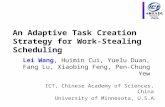 INSTITUTE OF COMPUTING TECHNOLOGY An Adaptive Task Creation Strategy for Work-Stealing Scheduling Lei Wang, Huimin Cui, Yuelu Duan, Fang Lu, Xiaobing Feng,