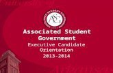 Associated Student Government Executive Candidate Orientation 2013-2014.