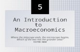 5 5 An Introduction to Macroeconomics Where the telescope ends, the microscope begins. Which of the two has the grander view? VICTOR HUGO An Introduction.