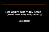 Scalability with many lights II (row-column sampling, visibity clustering) Miloš Hašan.