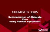 CHEMISTRY 1105 Determination of Absolute Zero using Vernier Equipment.
