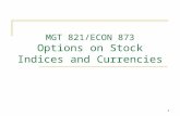 1 MGT 821/ECON 873 Options on Stock Indices and Currencies.