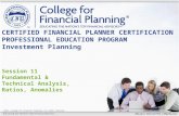 ©2015, College for Financial Planning, all rights reserved. Session 11 Fundamental & Technical Analysis, Ratios, Anomalies CERTIFIED FINANCIAL PLANNER.