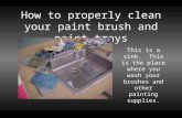 How to properly clean your paint brush and paint trays This is a sink. This is the place where you wash your brushes and other painting supplies.