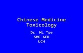 Chinese Medicine Toxicology Dr. ML Tse SMO AED UCH.