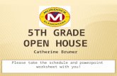 OPEN HOUSE Catherine Bruner Please take the schedule and powerpoint worksheet with you!