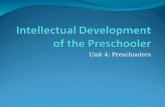 Unit 4: Preschoolers. How Preschool Children Learn Piaget’s 2 nd stage = preoperational change 1. Preconceptional Substage Children ages two to four are.