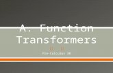 Pre-Calculus 30.  PC30.7 PC30.7  Extend understanding of transformations to include functions (given in equation or graph form) in general, including.