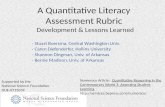 A Quantitative Literacy Assessment Rubric Development & Lessons Learned - Stuart Boersma, Central Washington Univ. - Caren Diefenderfer, Hollins University.