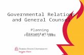 Governmental Relations and General Counsel February 6, 2008 Planning Presentation.