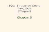 1 SQL: Structured Query Language (‘Sequel’) Chapter 5.