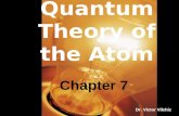 Quantum Theory of the Atom Chapter 7 Dr. Victor Vilchiz.
