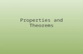 Properties and Theorems. List of Theorems Chapters 1-3 Ruler Postulate Segment Addition Postulate Protractor Postulate Angle Addition Postulate Law of.