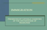IMMIGRATION PRESENTED BY CATHOLIC CHARITIES OF THE ARCHDIOCESE OF MILWAUKEE.