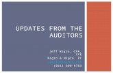 Jeff Nigro, CPA, CFE Nigro & Nigro, PC Jnigro@  (951) 698-8783 UPDATES FROM THE AUDITORS