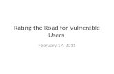 Rating the Road for Vulnerable Users February 17, 2011.
