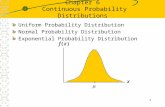 1 Chapter 6 Continuous Probability Distributions Uniform Probability Distribution Normal Probability Distribution Exponential Probability Distribution.
