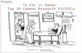 Human Research at Virginia Tech: Policies and Procedures To Err is Human: Top 10 Common Research Pitfalls.