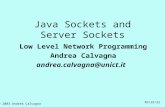 © 2003 Andrea Calvagna 5/16/2015 Java Sockets and Server Sockets Low Level Network Programming Andrea Calvagna andrea.calvagna@unict.it.
