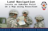 Land Navigation Locate an Unknown Point on a Map using Resection.