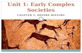 CHAPTER 1: BEFORE HISTORY Unit 1: Early Complex Societies.