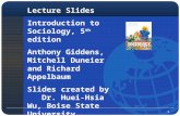1 Lecture Slides Introduction to Sociology, 5 th edition Anthony Giddens, Mitchell Duneier and Richard Appelbaum Slides created by Dr. Huei-Hsia Wu, Boise.