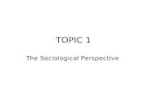 TOPIC 1 The Sociological Perspective. PUTTING SOCIAL LIFE INTO PERSPECTIVE.
