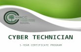 CYBER TECHNICIAN 1-YEAR CERTIFICATE PROGRAM. CYBER TECHNOLOGY Developing talent. On demand Train for a new career in as little as one year –Work toward.
