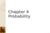 Chapter 4 Probability 1. 4.1 Introduction 4.2 Sample Space and Events of an Experiment 4.3 Properties of Probability 4.4 Experiments Having Equally Likely.
