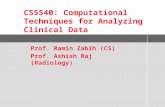 Prof. Ramin Zabih (CS) Prof. Ashish Raj (Radiology) CS5540: Computational Techniques for Analyzing Clinical Data.