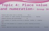 Explain what place value is and why.... - Sue v  Give examples of common problems and misconceptions.... - Pauline  Explain patterns and relationships....