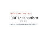 RRF Mechanism ENERGY ACCOUNTING Western Regional Power Committee 14.10.2011.