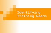 Identifying Training Needs. Comprehensive & Sophisticated System to Determine Training Needs 3 analyses  Organization  Task  Person Answers  Where.