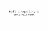 Bell inequality & entanglement. The EPR argument (1935) based on three premises: 1.Some QM predictions concerning observations on a certain type of system,